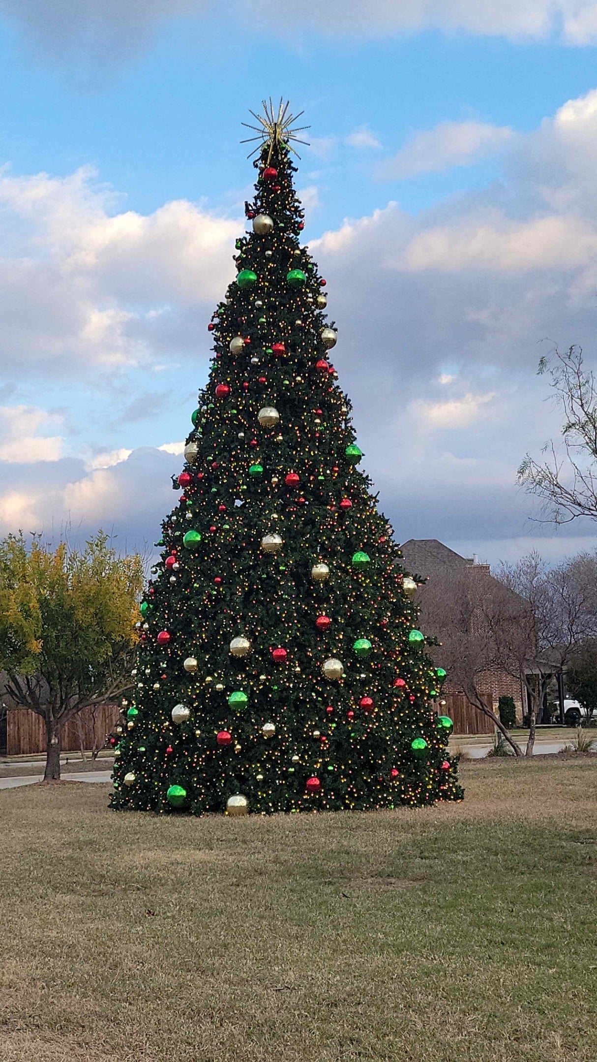 Artificial Christmas Tower Tree with 5MM LED Lights