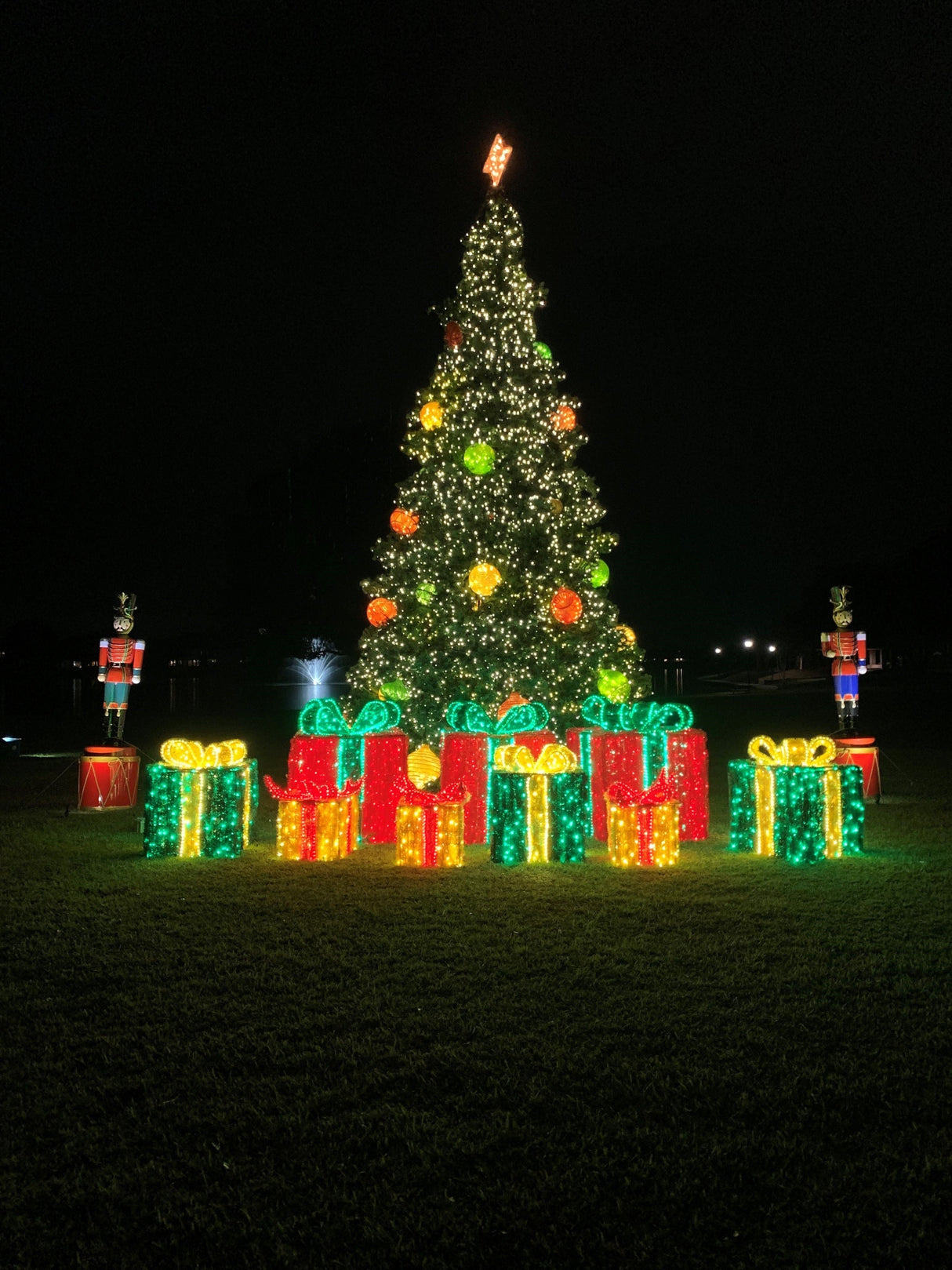 Artificial Christmas Tower Tree with 5MM LED Lights