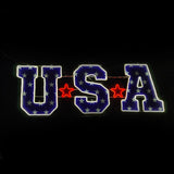 Giant Pre-Lit LED USA Patriotic Sign 2D Wire Frame Decor