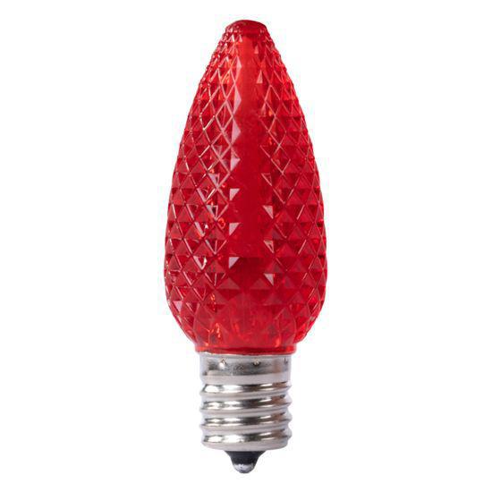 C9 LED Bulb - Transparent - Faceted
