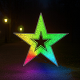 Giant Pre-Lit LED Crystal Star - RGB